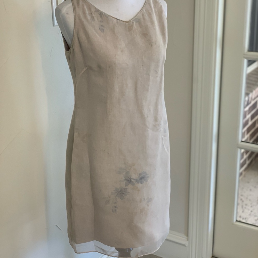 Bergamo by EBI Linen Dress w Jacket, silk lined, size 10 - Picture 6 of 12